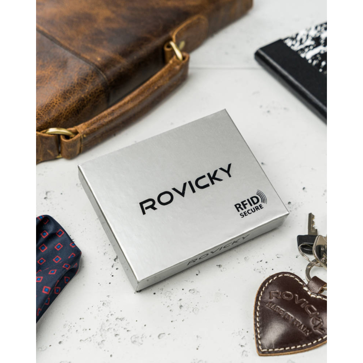 RFID bőrtárca ROVICKY N61-RVT D.Barna