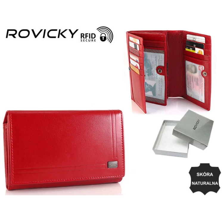 Női bőr pénztárca CPR-007-BAR Piros