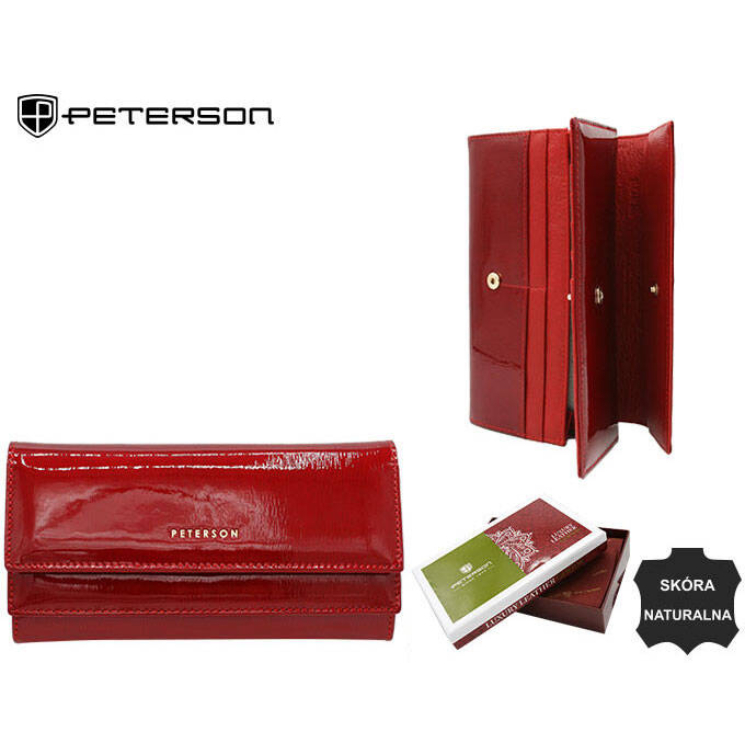 PETERSON PTN 421028-SH piros RFID bőr pénztárca