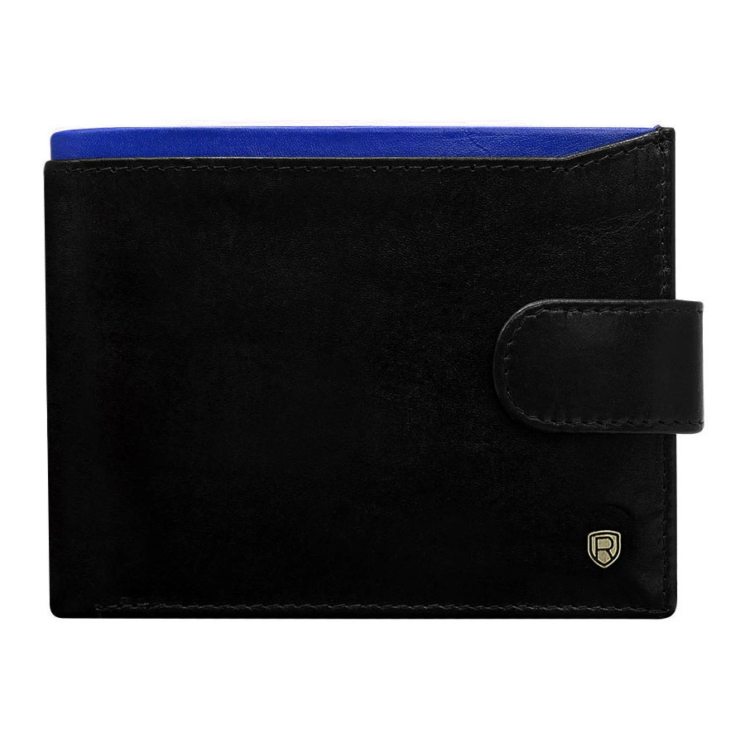RFID bőrtárca ROVICKY N992L-RVT Fekete+Navy