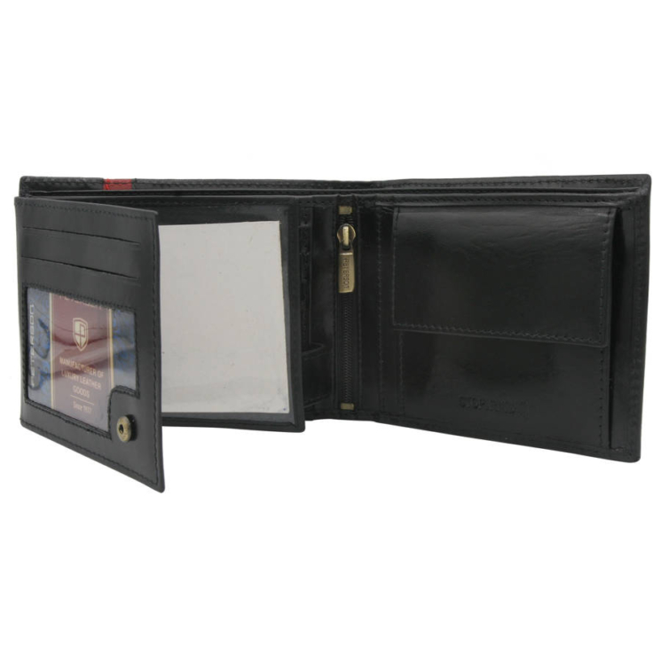 Férfi bőr pénztárca PTN N992-VTP BL-RED