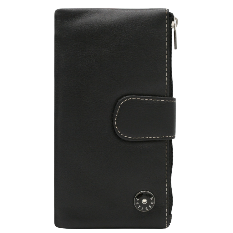 Női bőr pénztárca PTN D24-L-MNK Black Multi