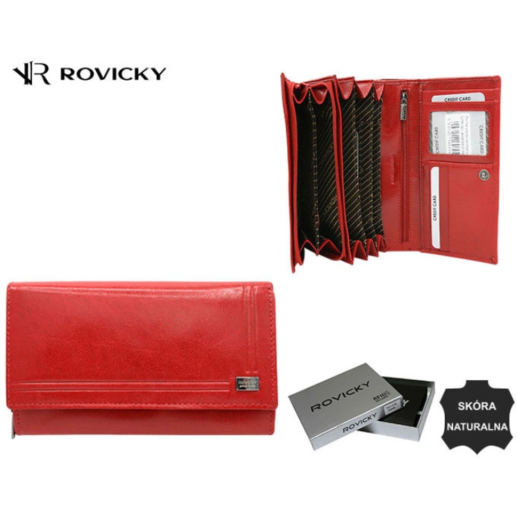 Női bőr pénztárca CPR-001-BAR Piros