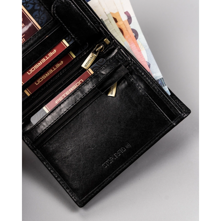 Férfi bőr pénztárca PTN N575-VT BLACK
