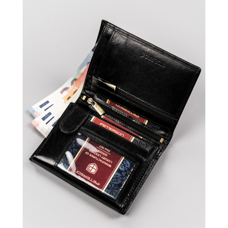 Férfi bőr pénztárca PTN N575-VT BLACK