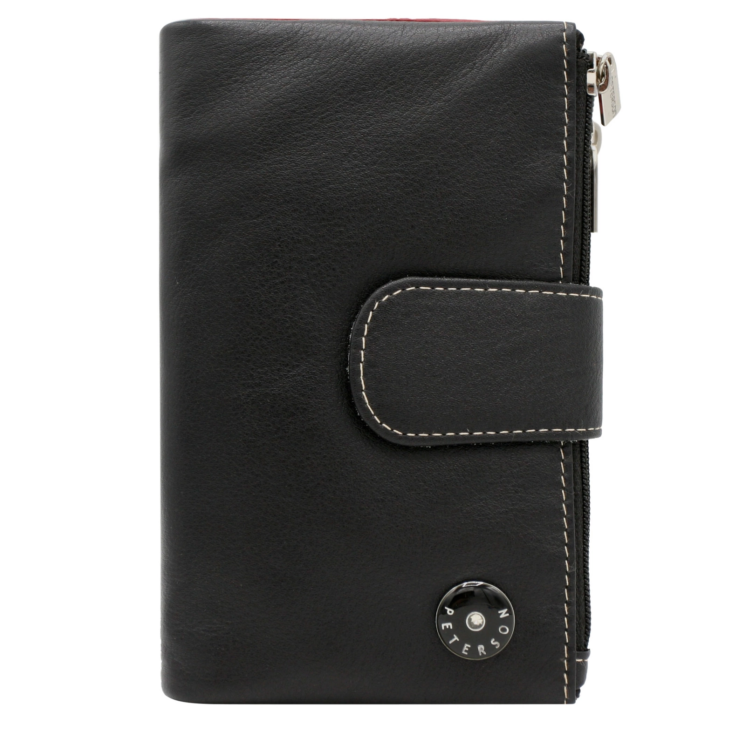 Női bőr pénztárca PTN D24-M-MNK Black Multi