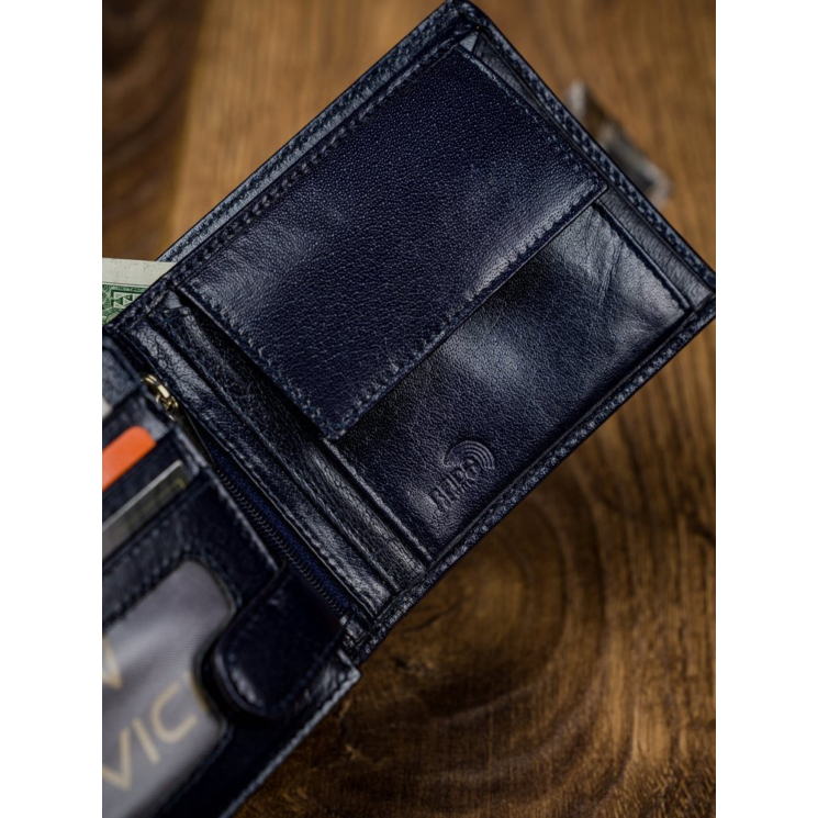 ROVICKY 324-RBA-D Navy+Red RFID bőr pénztárca