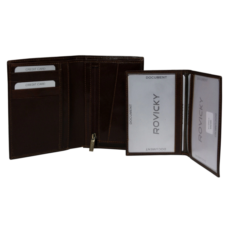 Férfi bőr pénztárca N74L-RVT BLACK