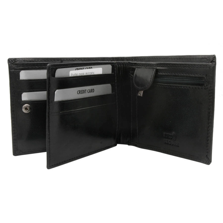 RFID bőr pénztárca PC-107-BAR Barna