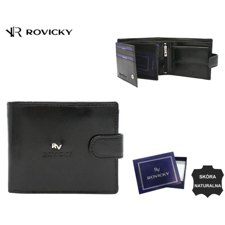 RFID bőr pénztárca ROVICKY RV-70616-9-BCA