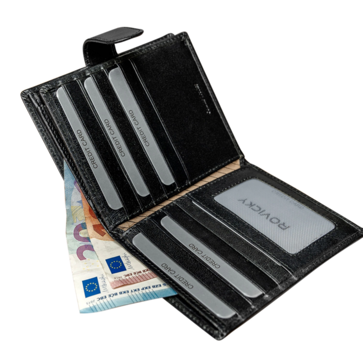 ROVICKY bőr RFID pénztárca PC-106L-BAR