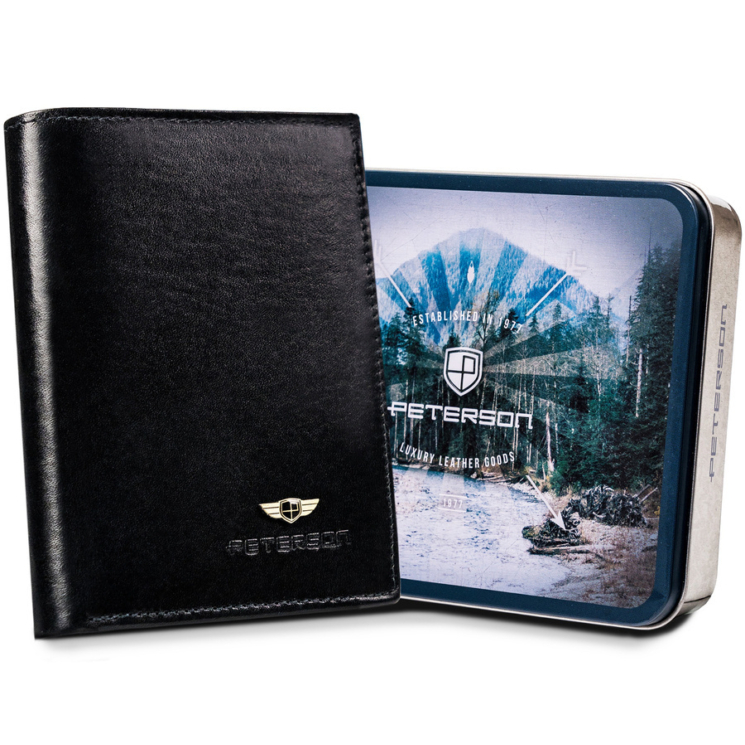 Férfi bőr pénztárca PTN N575-VT BLACK