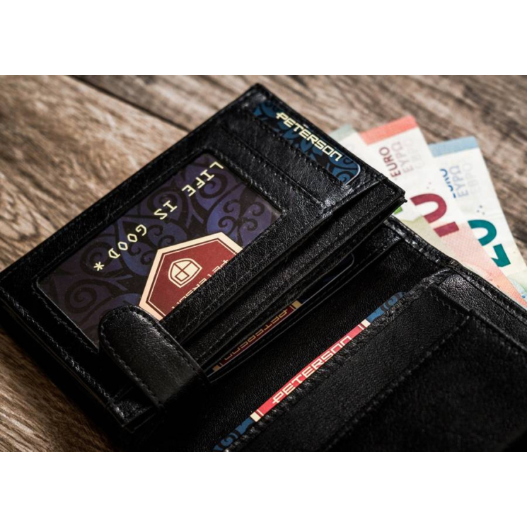 Peterson Pénztárca RFID PTN 348.01 fekete