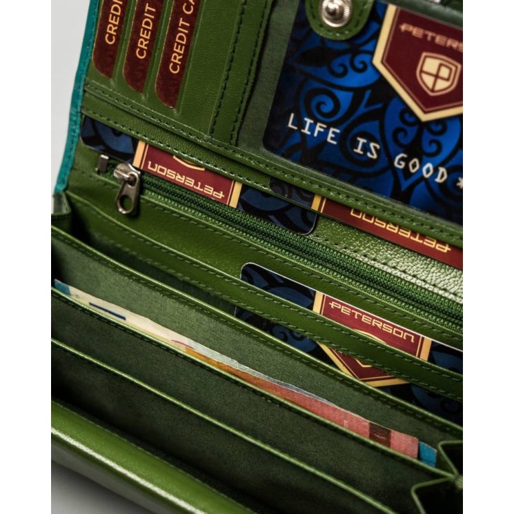 PETERSON PTN RD-08-GCL-S RFID bőr pénztárca