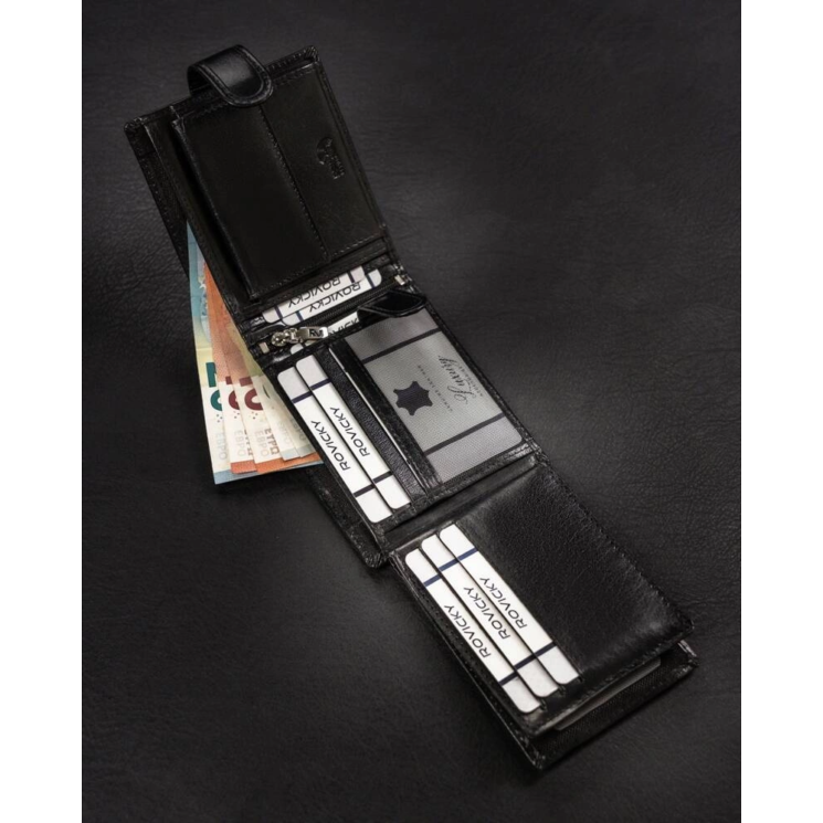 RFID bőr pénztárca ROVICKY RV-70616-9-BCA