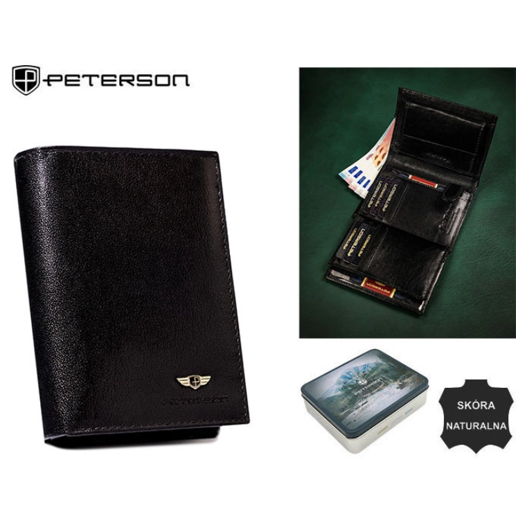 RFID bőrtárca PTN 348-P Fekete