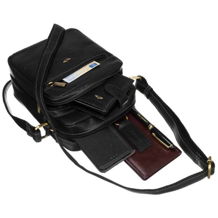 Bőr táska PTN TB-011-COM BLACK