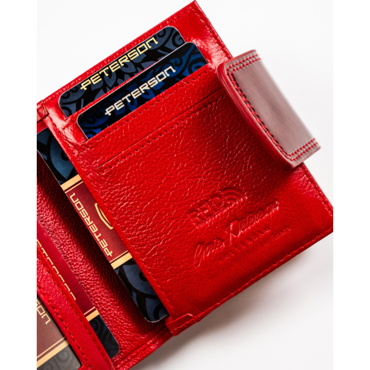 PETERSON PTN 42329-SBR piros RFID bőr pénztárca