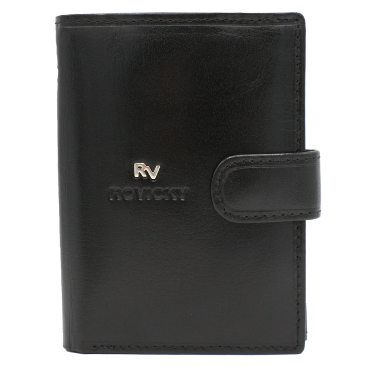 RFID bőr pénztárca ROVICKY RV-7680278-9-BCA FEKETE