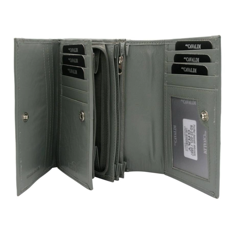 CAVALDI RFID bőr pénztárca RD-22-GCL-0887 SZÜRKE