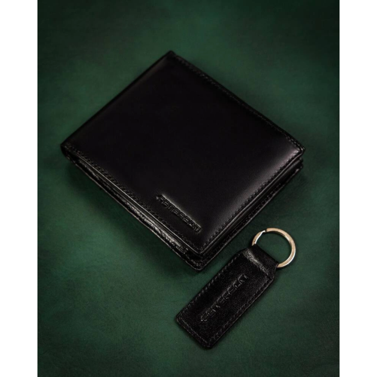 PETERSON PTN SET-M-N992-KCS bőr pénztárca és kulcstartó ajándék szett