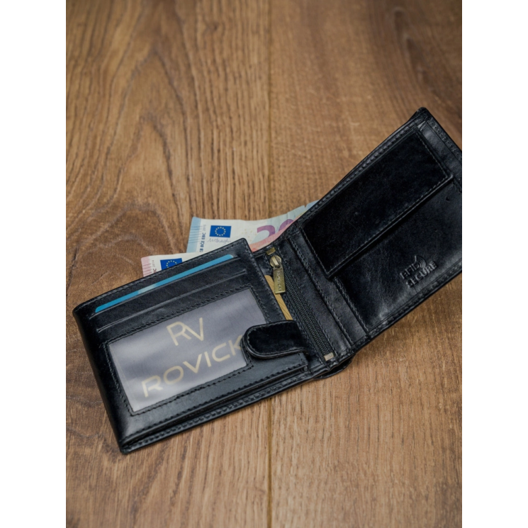 RFID bőrtárca ROVICKY N992-RVT Fekete