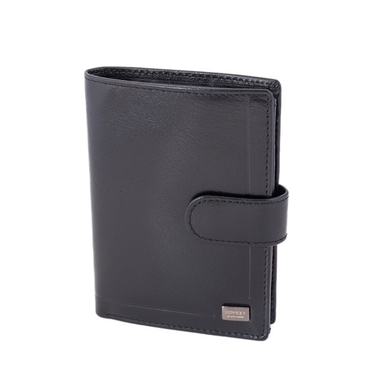 ROVICKY PC-101L-BAR FEKETE RFID bőr pénztárca