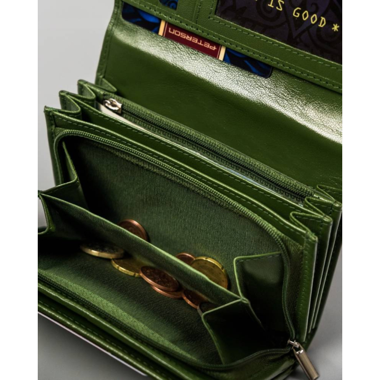 RFID bőr pénztárca PETERSON PTN RD-22-GCL-Y