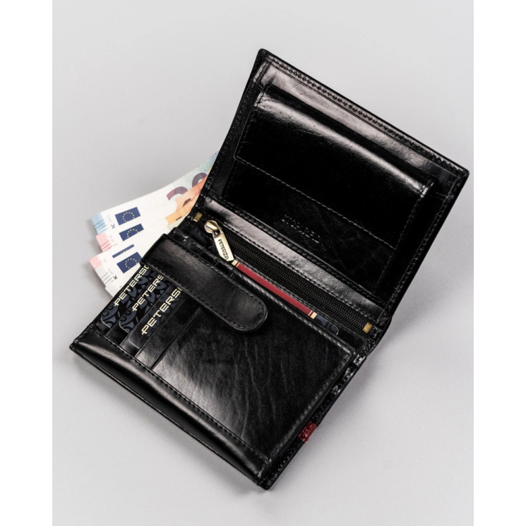 Férfi bőrtárca PTN N104-VTP BL-RED