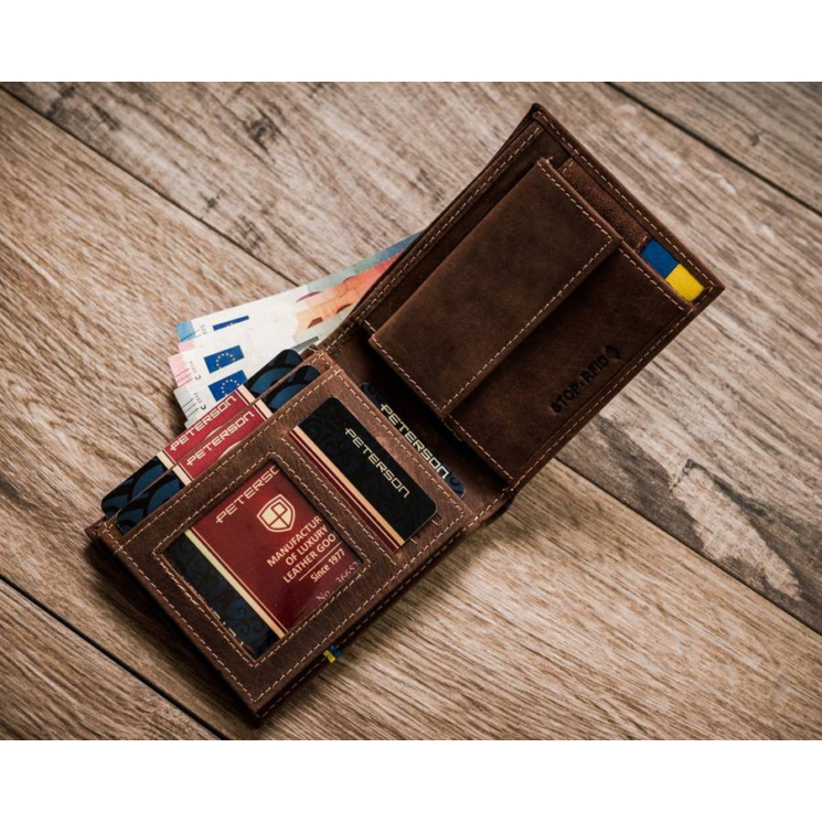 PETERSON PTN 1517-P-UP UA RFID bőr pénztárca