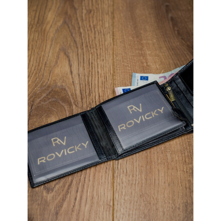 RFID bőrtárca ROVICKY N992-RVT Fekete
