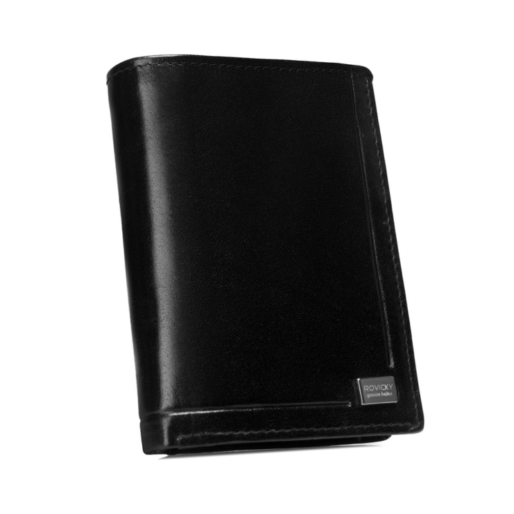RFID bőr pénztárca CPR-125-BAR Fekete