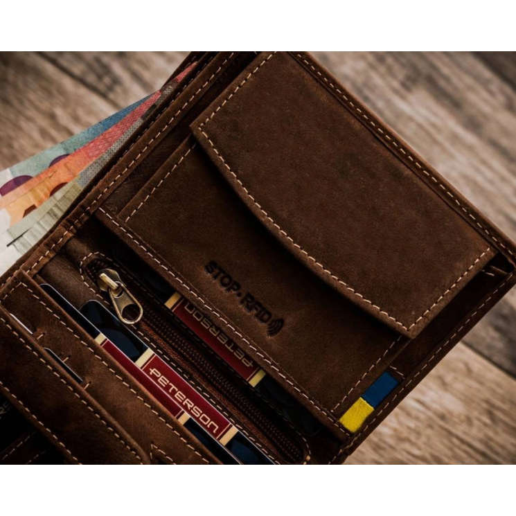 PETERSON PTN 303-P-UP UA RFID bőr pénztárca