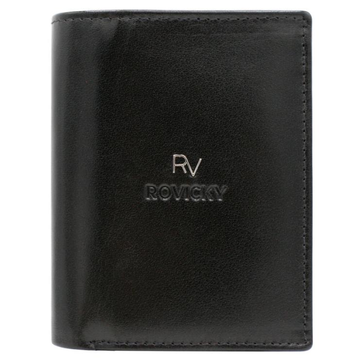 Bőr pénztárca RV-7680278-IL-BCA Fekete