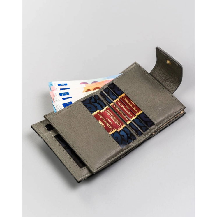 PETERSON bőr RFID pénztárca PTN 42329-ONBF Szürke