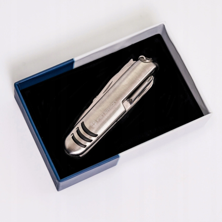 Peterson PTN S22-10 SILVER rozsdamentes acél multifunkciós zsebkés