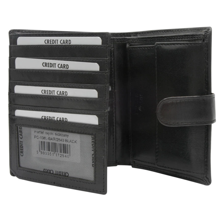 RFID bőr pénztárca PC-108L-BAR Barna