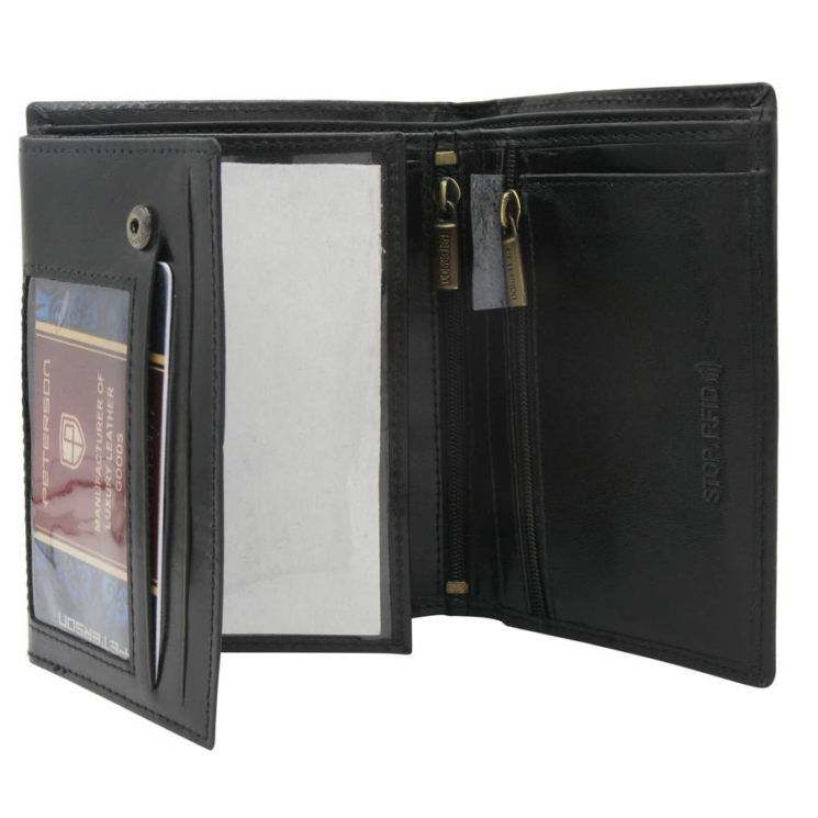 Férfi bőr pénztárca PTN N575-VT BLACK