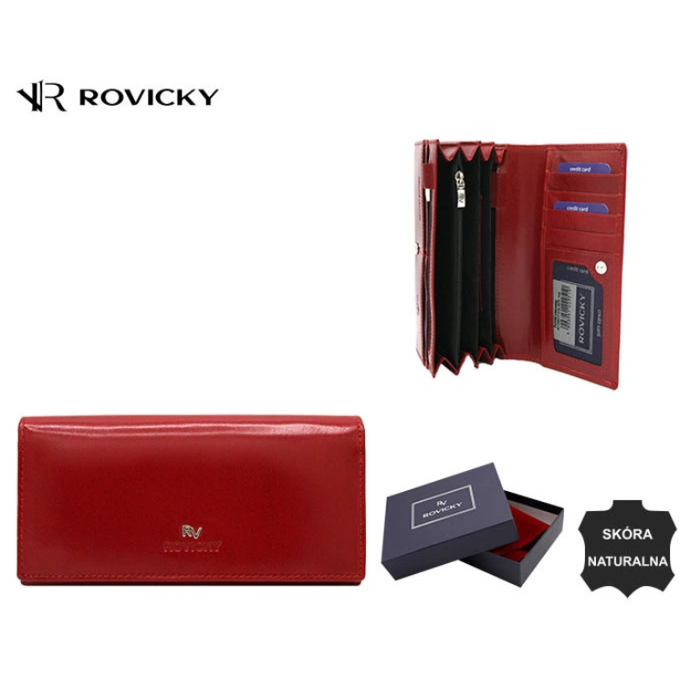 Női bőr pénztárca RV-1680177-BCA Piros