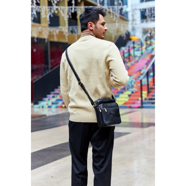 Bőr táska PTN TB-011-COM BLACK