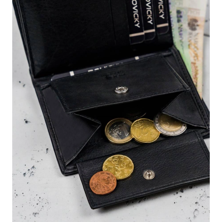 RFID bőr pénztárca RONALDO 0800-D