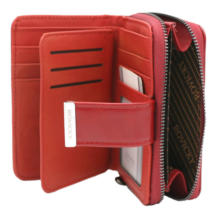 Női pénztárca bőr+PU RPX-31-PMT Red