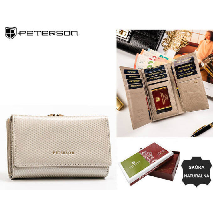 PETERSON PTN 42108-SBR RFID bőr pénztárca