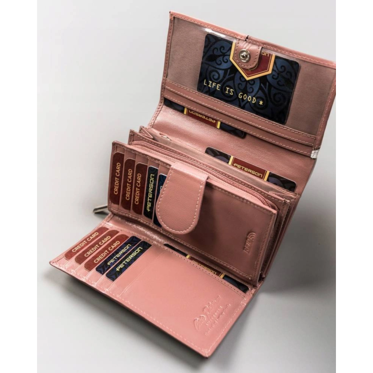 PETERSON PTN RD-21-GCL-Y RFID bőr pénztárca