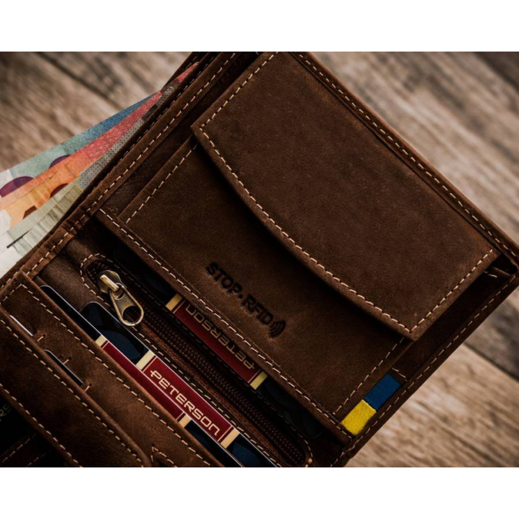 PETERSON PTN 303-P-UP UA RFID bőr pénztárca