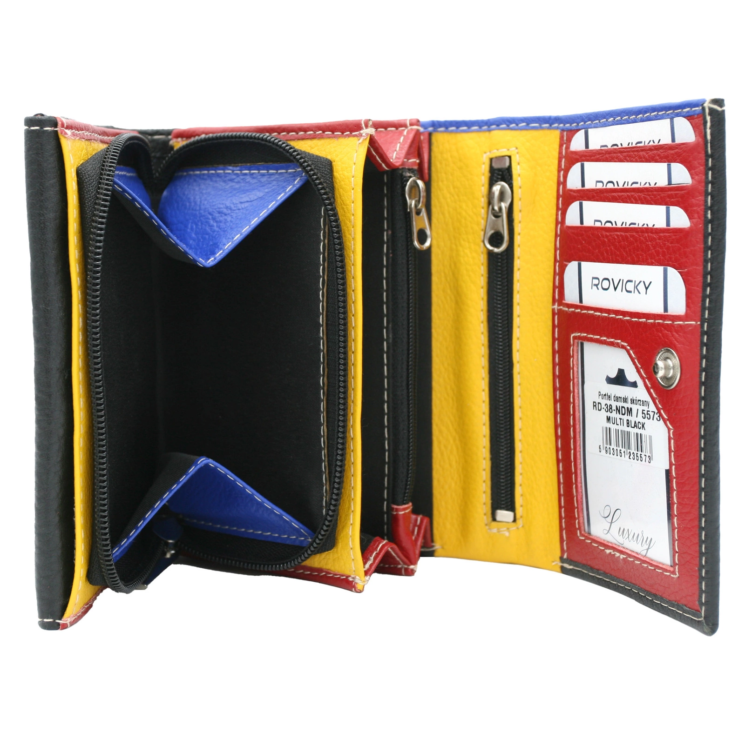 Női bőr pénztárca RD-38-NDM Multi Red
