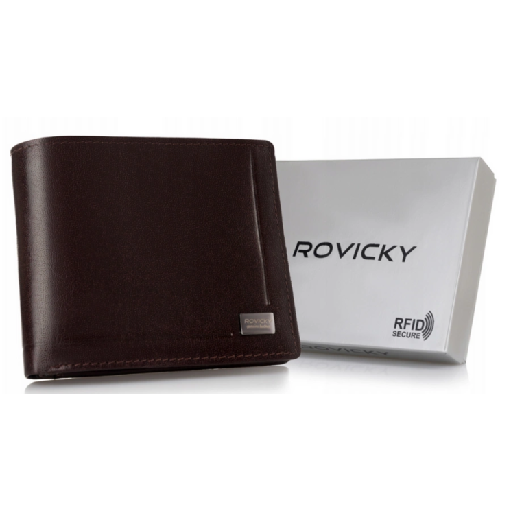 RFID bőr pénztárca PC-107-BAR Barna