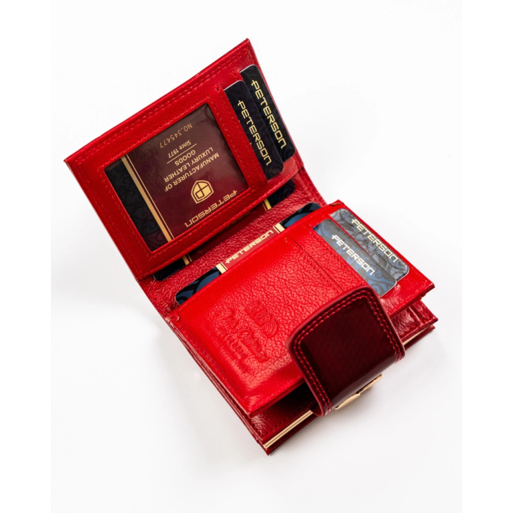 PETERSON PTN 42329-SBR piros RFID bőr pénztárca