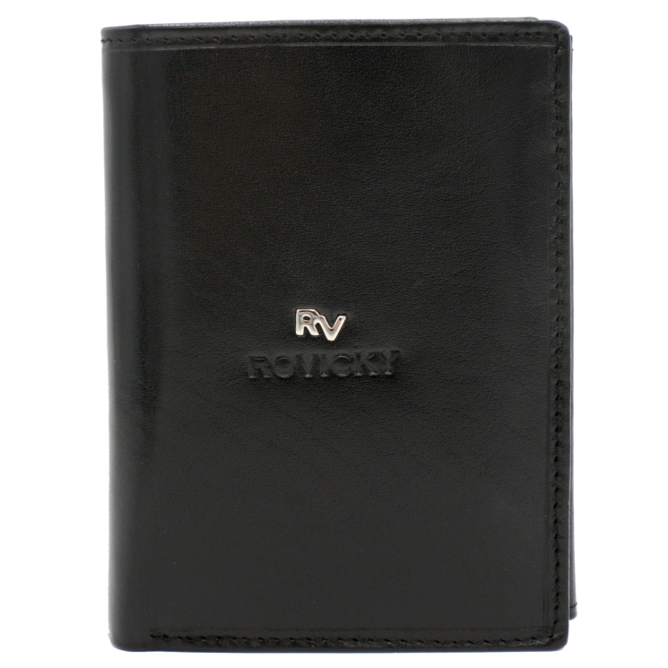 RFID bőr pénztárca ROVICKY RV-7680278-9-BCA FEKETE