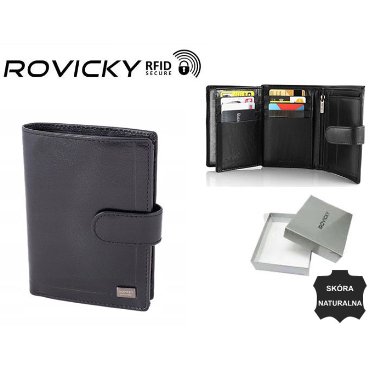 Férfi bőr Portel PC-027L-BAR fekete
